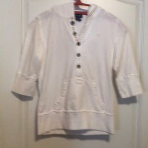 Ralph Lauren White Long Sleeve Hooded Top